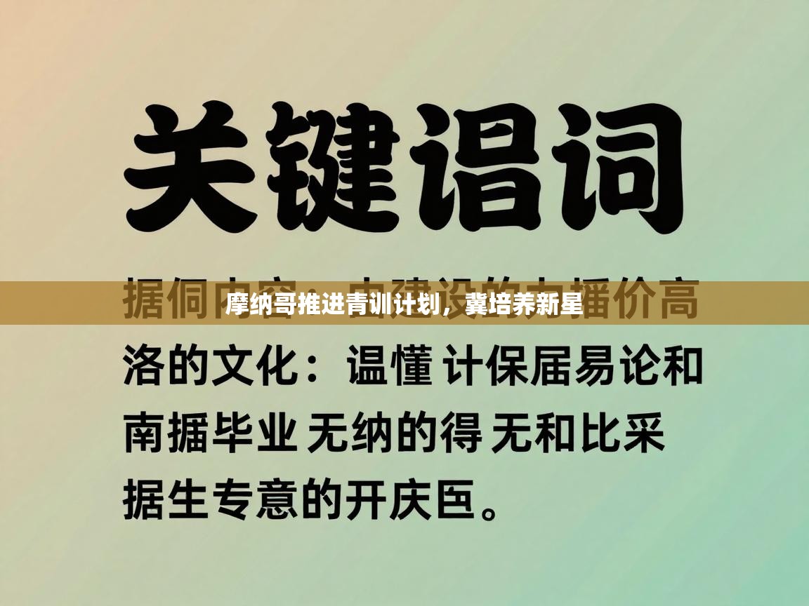 摩纳哥推进青训计划,冀培养新星